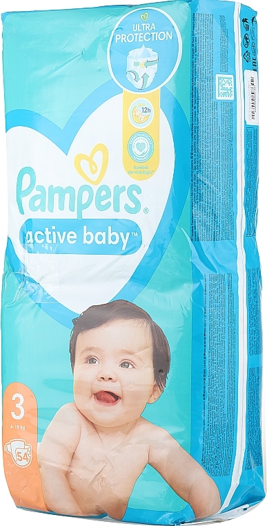 PRZECENA! Pieluchy Active Baby 3 (6-10 kg), 54 szt. - Pampers * — Zdjęcie N1