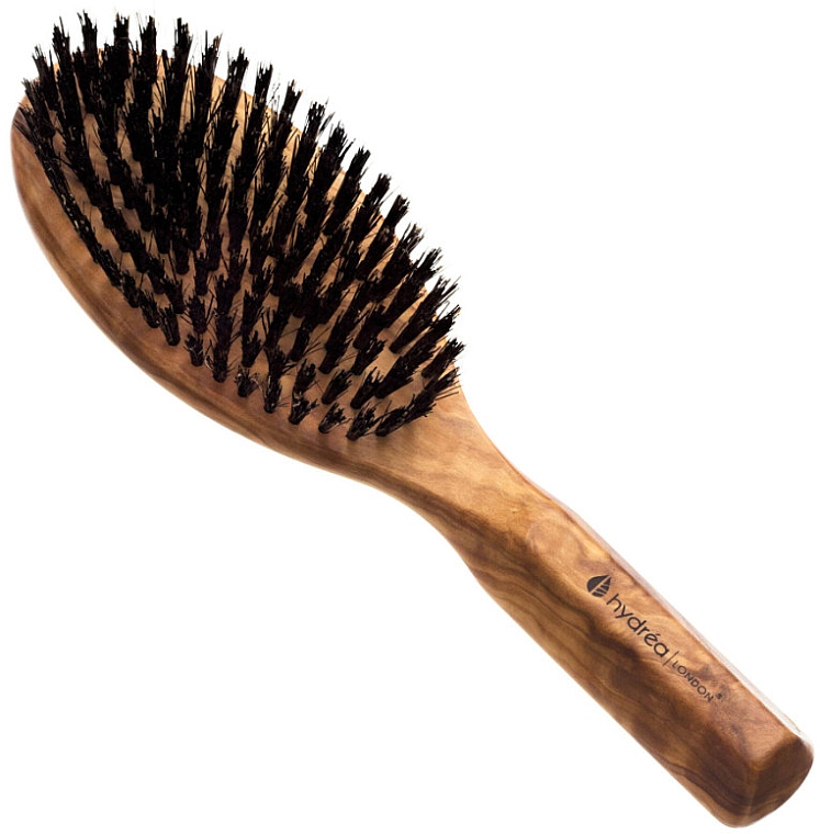 Pędzel do stylizacji włosów z drewna oliwnego z włosiem dzika - Hydrea London Olive Wood Styling Hair Brush Pure Boar Bristle — Zdjęcie N1