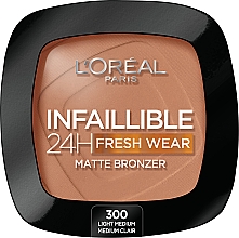 Puder brązujący - L'Oréal Paris Infallible 24h Freshwear Bronzer  — Zdjęcie N1