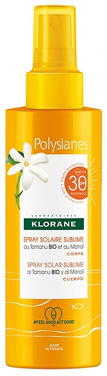 Spray do opalania SPF 30 - Klorane Polysianes Sublime Sun Spray Tamanu and Monoi — Zdjęcie N1