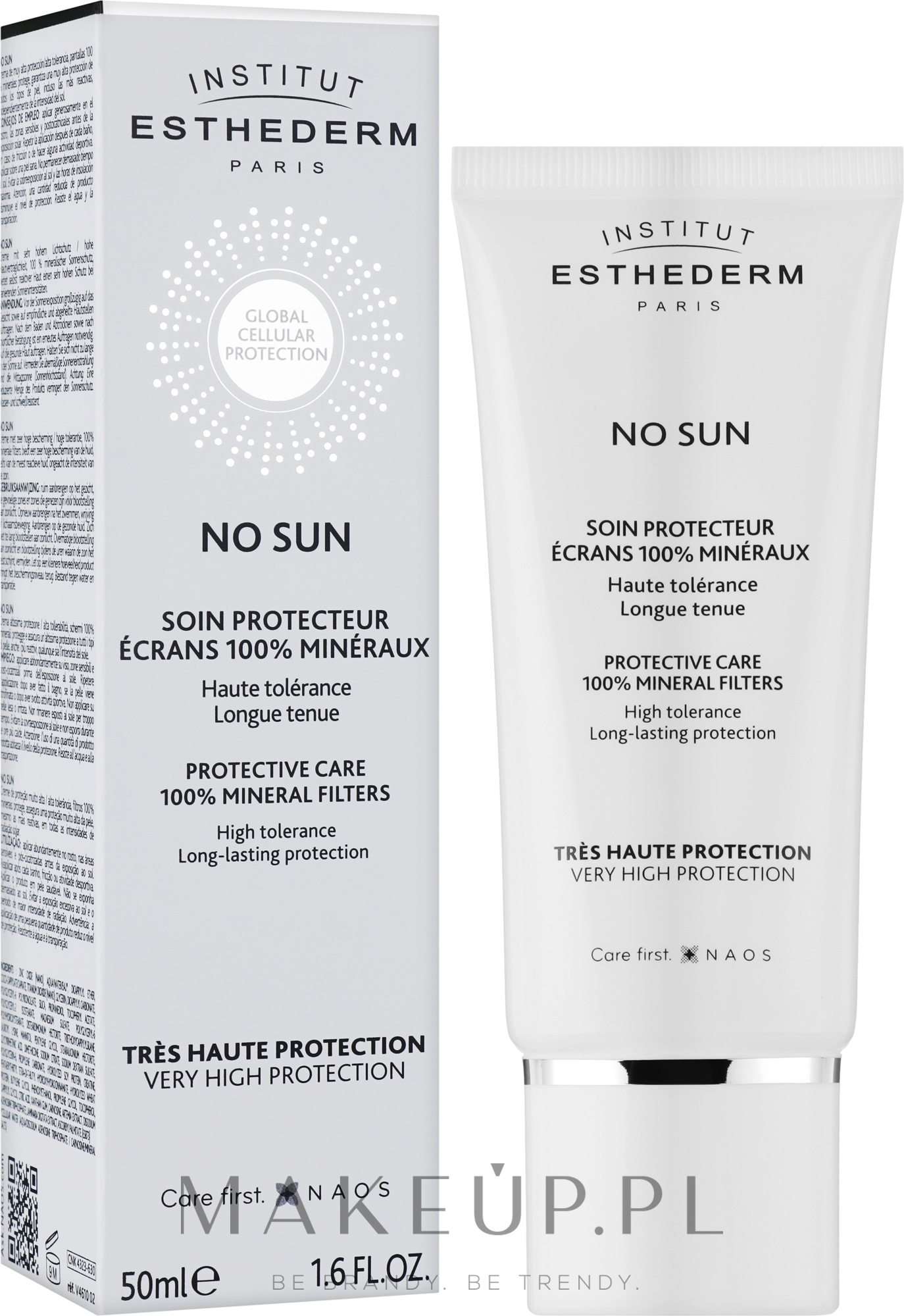 Mineralny krem ochronny do twarzy - Institut Esthederm No Sun 100% Mineral Screen Protective Care — Zdjęcie 50 ml