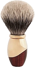Pędzel do golenia, szary - Plisson European Grey Shaving Brush  — Zdjęcie N1