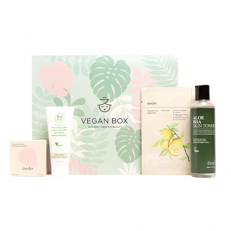 Zestaw, 4 produkty - Miin Korean Cosmetics Vegan Box Combination Skin — Zdjęcie N1