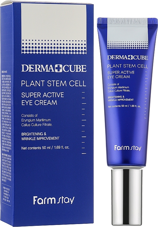 Krem pod oczy z roślinnymi komórkami macierzystymi - Farmstay Dermacube Plant Stem Cell Super Active Eye Cream — Zdjęcie N4