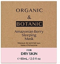 Maska na noc do skóry suchej - Organic & Botanic Amazonian Berry Sleeping Mask — Zdjęcie N3