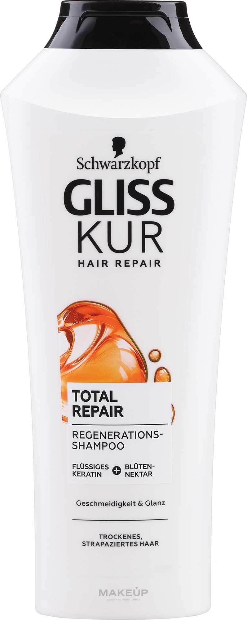 Szampon do włosów suchych i zniszczonych - Gliss Kur Total Repair — Zdjęcie 400 ml
