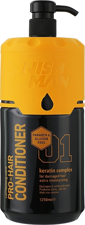 Nabłyszczająca odżywka do włosów dla mężczyzn - Nishman Pro-Hair Conditioner 01 Keratin Complex — Zdjęcie N1