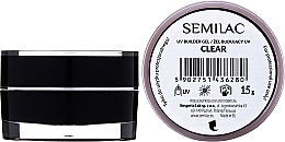 Żel budujący do przedłużania paznokci - Semilac UV Builder Gel Clear — Zdjęcie N1
