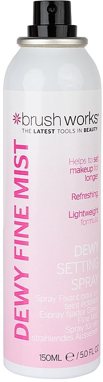 Spray utrwalający makijaż - Brushworks Dewy Fine Mist Setting Spray — Zdjęcie N1
