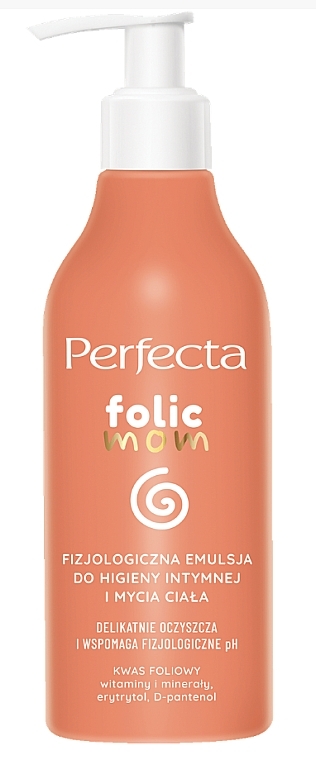 Fizjologiczna emulsja do higieny intymnej i mycia ciała - Perfecta Folic Mom — Zdjęcie N1