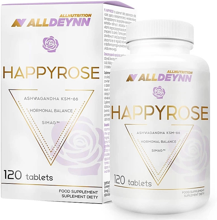 WYPRZEDAŻ Suplement hormonalny dla kobiet, tabletki - AllNutrition AllDeynn HappyRose * — Zdjęcie N1