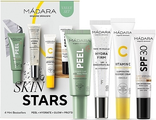 Zestaw - Madara Cosmetics Skin Stars Mini (f/mask/17ml + f/gel/15ml + f/cr/15ml + f/cr/10ml) — Zdjęcie N1