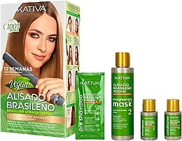 Zestaw do prostowania włosów - Kativa Alisado Brasileno Brazilian Straightening — Zdjęcie N1