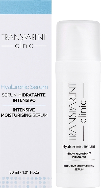 Intensywnie nawilżające serum do twarzy z kwasem hialuronowym - Transparent Clinic Hyaluronic Serum — Zdjęcie N2