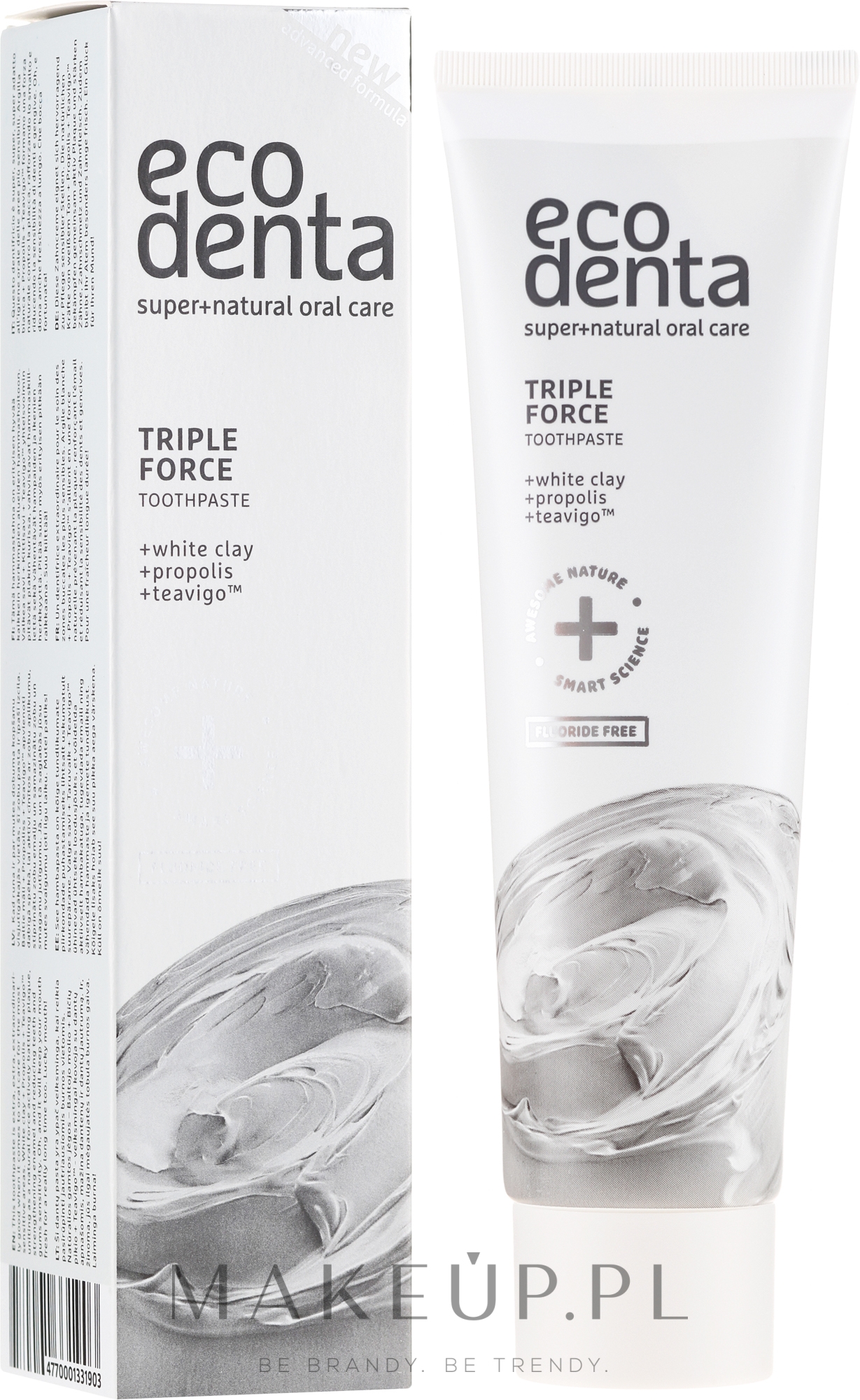 Pasta do zębów o potrójnym działaniu z białą glinką i propolisem - Ecodenta Extra Triple Effect Toothpaste — Zdjęcie 100 ml