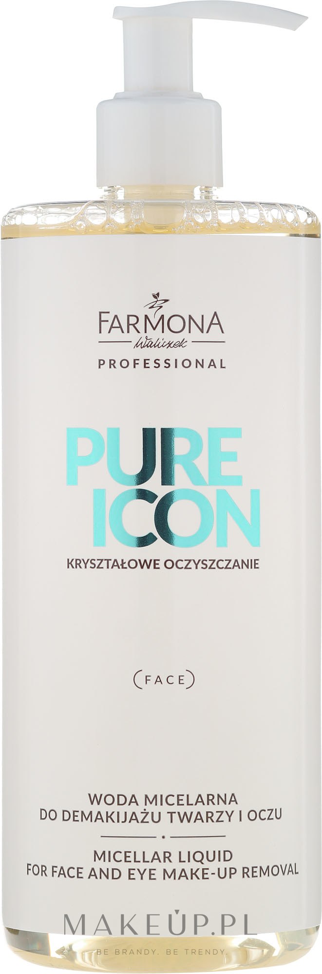 Woda micelarna do demakijażu twarzy i oczu - Farmona Professional Pure Icon Kryształowe oczyszczanie — Zdjęcie 500 ml