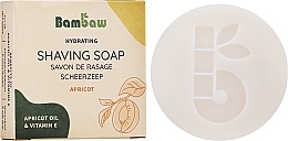 Mydło do golenia z olejkiem morelowym i witaminą E - Bambaw Shaving Soap Hydrating Apricot Oil & Vitamin E — Zdjęcie N1