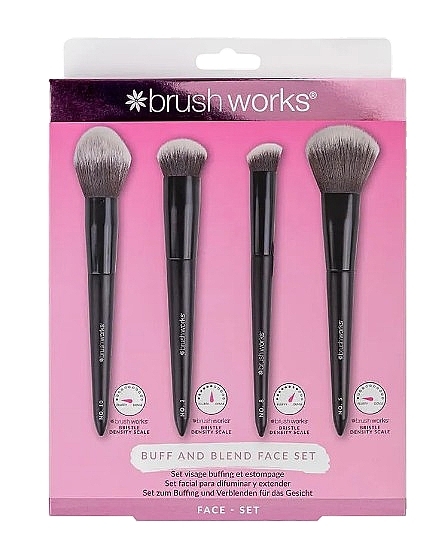 Zestaw pędzli do makijażu, 4 szt. - Brushworks Buff and Blend Face Set — Zdjęcie N1