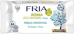 Kup Chusteczki do higieny intymnej Zielona herbata i tymianek, 12 szt - Fria Intima Eco Natural Fresh Protective