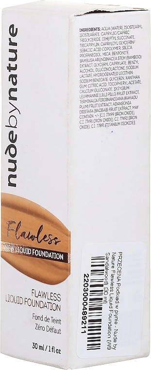 PRZECENA! Podkład w płynie - Nude by Nature Flawless Liquid Foundation * — Zdjęcie N1