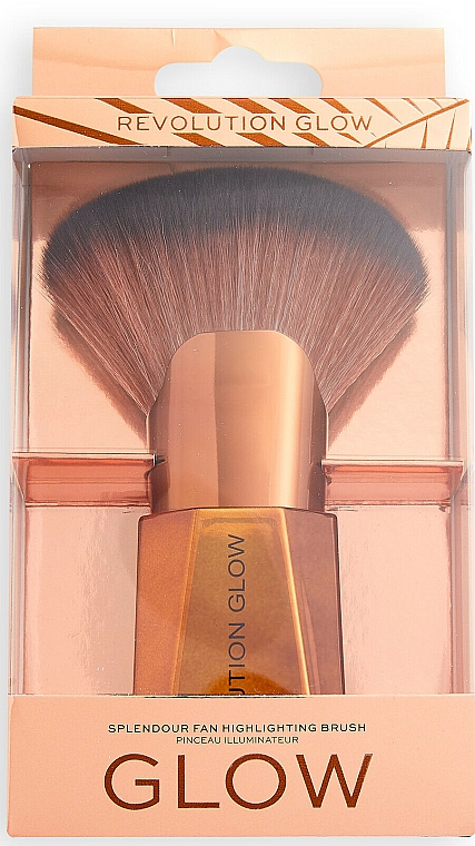 Pędzel do makijażu - Makeup Revolution Glow Splendour Highlighter Fan Brush — Zdjęcie N2