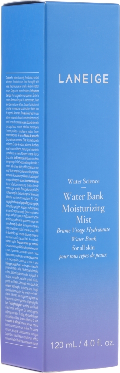 Nawilżająca mgiełka do wszystkich rodzajów skóry - Laneige Water Science Water Bank Moisturizing Mist — Zdjęcie N1