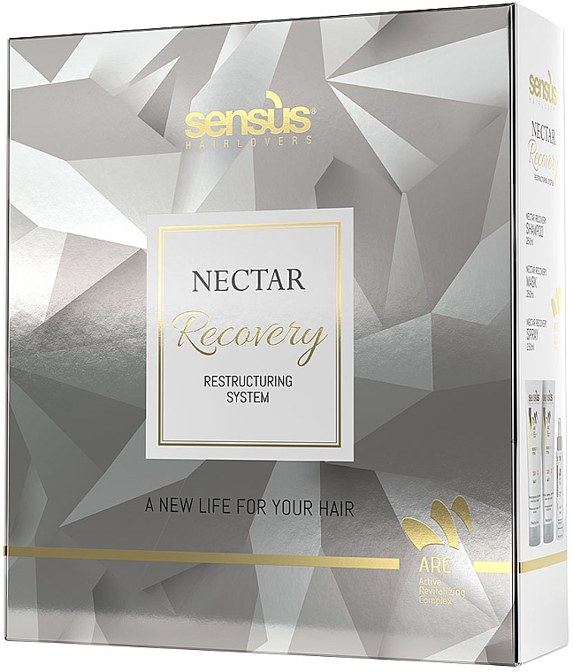 Zestaw - Sensus Nectar Recovery Restructuring System (sh/250ml + h/mask/250ml + spray/150ml) — Zdjęcie N1