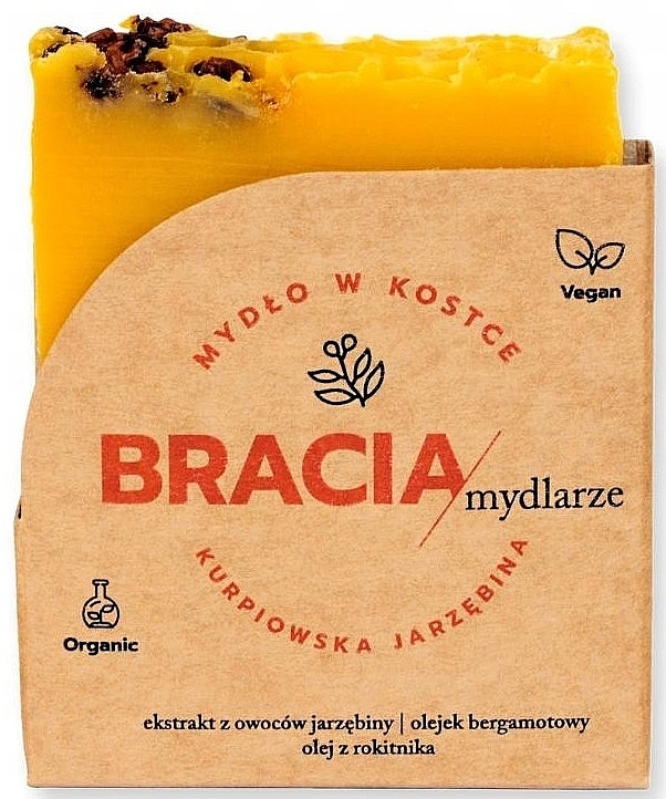 Mydło w kostce z kurpiowską jarzębiną - Bracia Mydlarze Skin Solid Rowan  — Zdjęcie N1