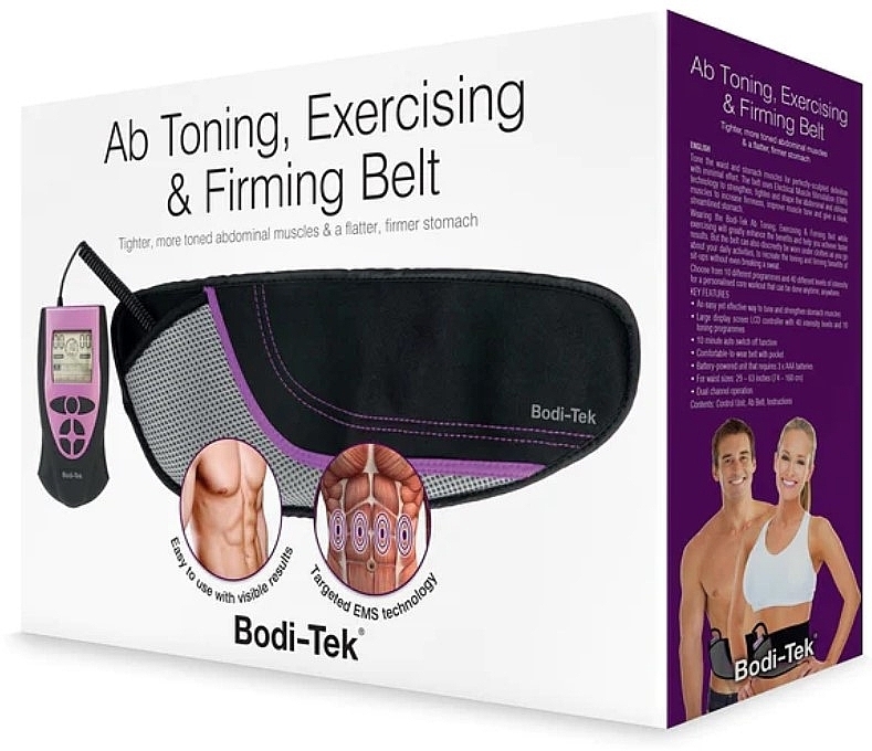Pas do tonizowania, ćwiczeń i wzmocnienia mięśni brzucha, fioletowy - Bodi-Tek AB Toning Exercising and Firming Purple — Zdjęcie N3