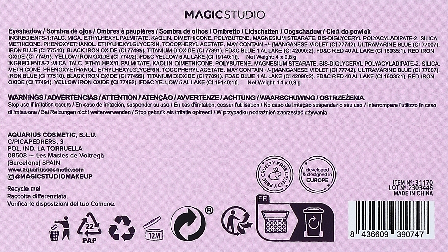 Paleta cieni do powiek - Magic Studio New Rules Wake Up And Make Up — Zdjęcie N3