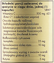 Witamina C 500 mg, w kapsułkach - Solgar Ester-C Plus 500 mg Vitamin C — Zdjęcie N3