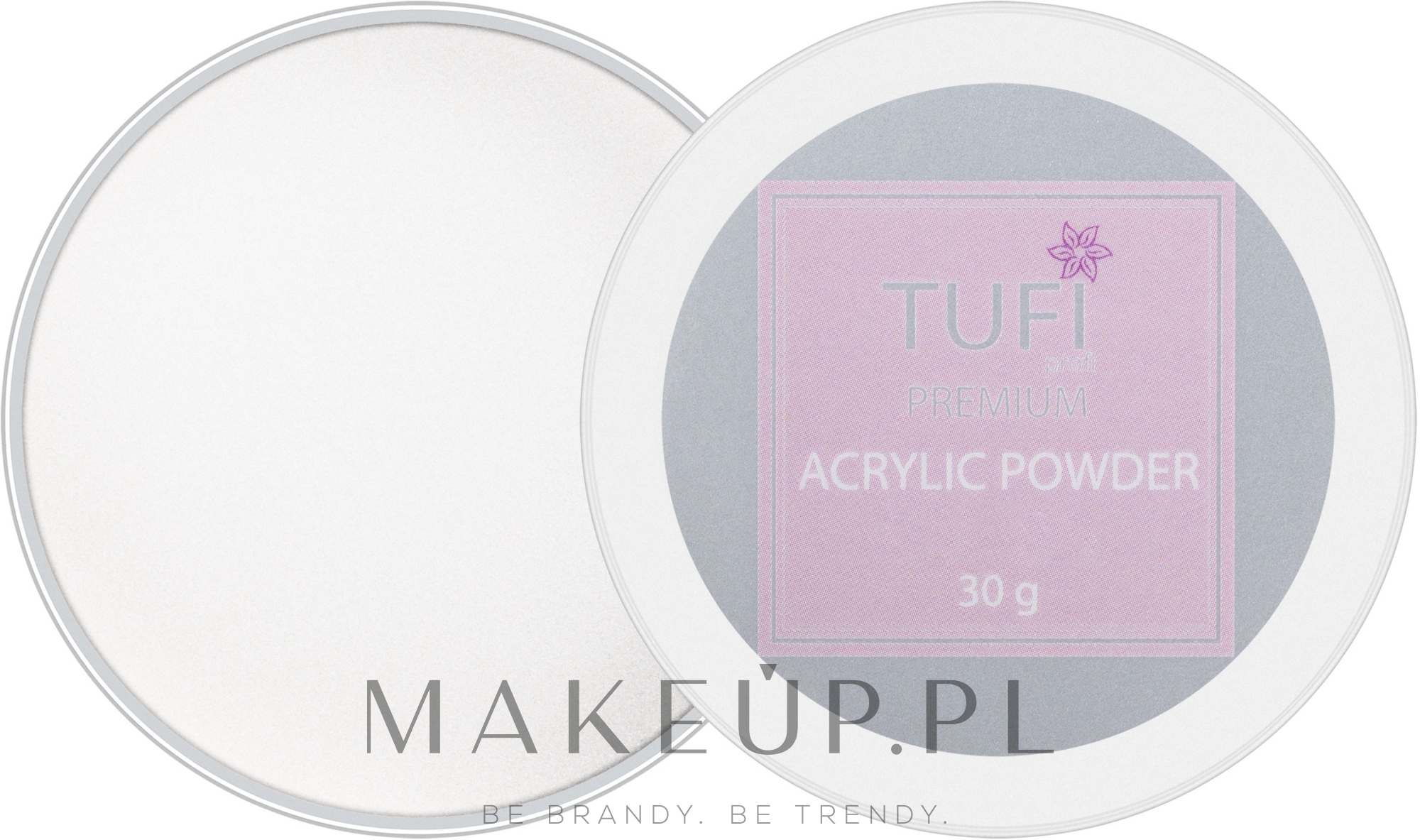 Proszek akrylowy, 30 g - Tufi Profi Premium Acrylic Powder — Zdjęcie 004 - White