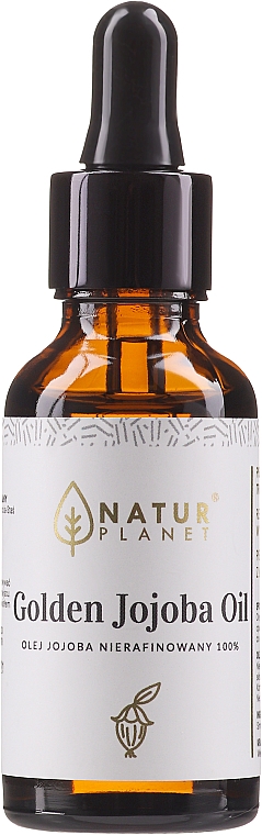 100% organiczny olej jojoba Golden - Natur Planet Jojoba Organic Oil 100% — Zdjęcie N5