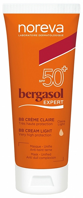 Krem BB do twarzy SPF 50+ - Noreva Laboratoires Bergasol Expert BB Cream Light SPF50+ — Zdjęcie N1