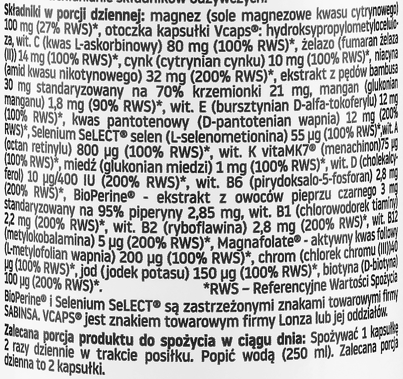 Suplement diety Multivit Max 60 szt. - Pharmovit Clean Label — Zdjęcie N2