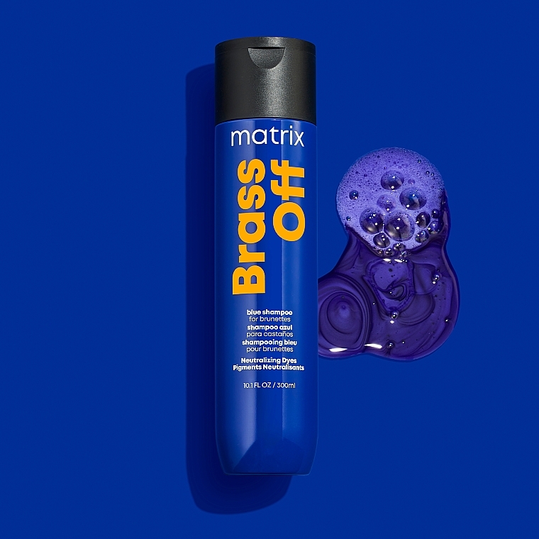 Szampon chroniący kolor włosów farbowanych - Matrix Total Results Brass Off Blue Shampoo For Brunettes — Zdjęcie N11