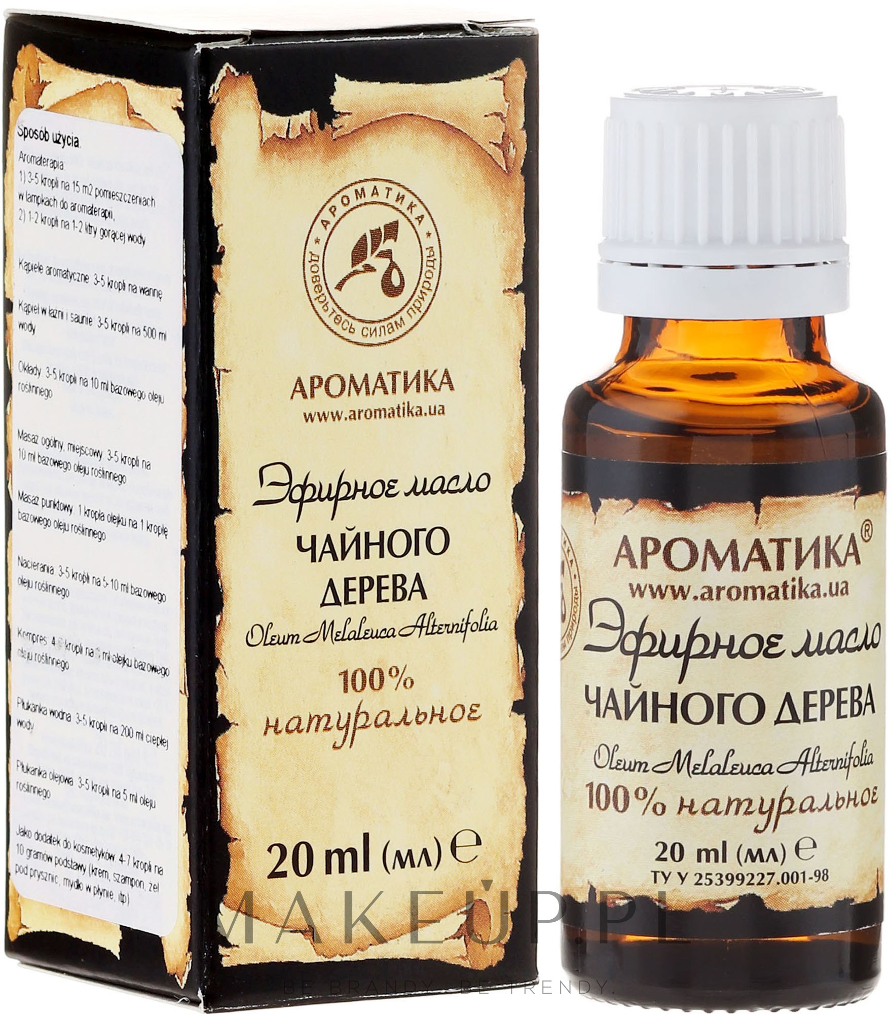 100% naturalny olejek eteryczny Drzewo herbaciane - Aromatika  — Zdjęcie 20 ml