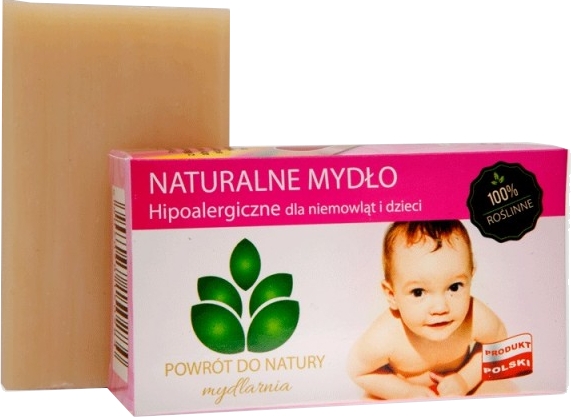 100% roślinne naturalne mydło hipoalergiczne dla niemowląt i dzieci - Powrót do Natury Natural Soap for Baby — Zdjęcie N1