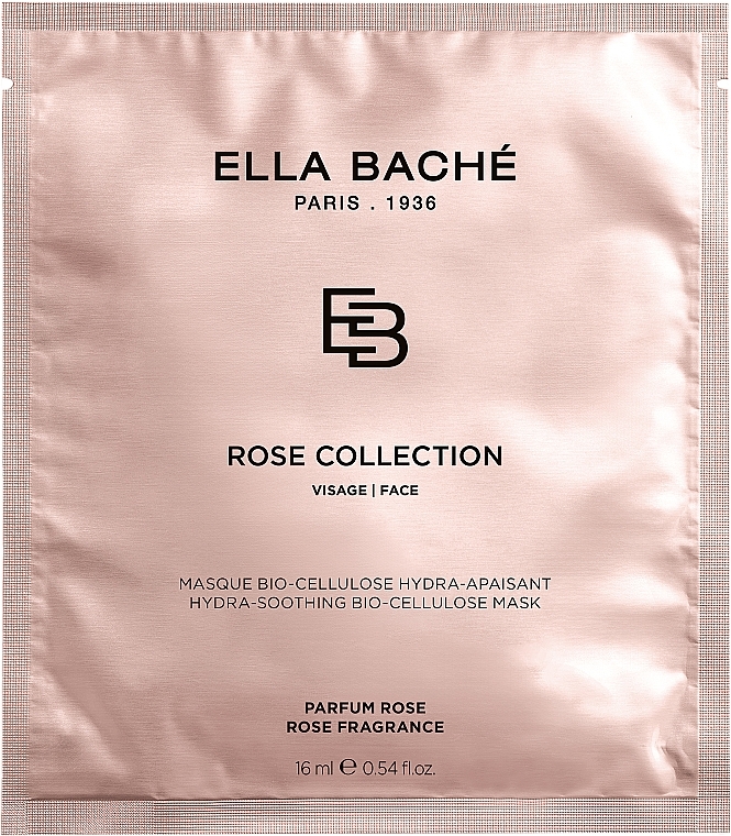 Bio-celulozowa nawilżająca maska różana - Ella Bache Roses' Your Day Bio-Cellulose Hydrating Mask