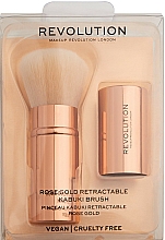 Pędzel kabuki do makijażu - Makeup Revolution Rose Gold Retractable Kabuki Brush — Zdjęcie N1