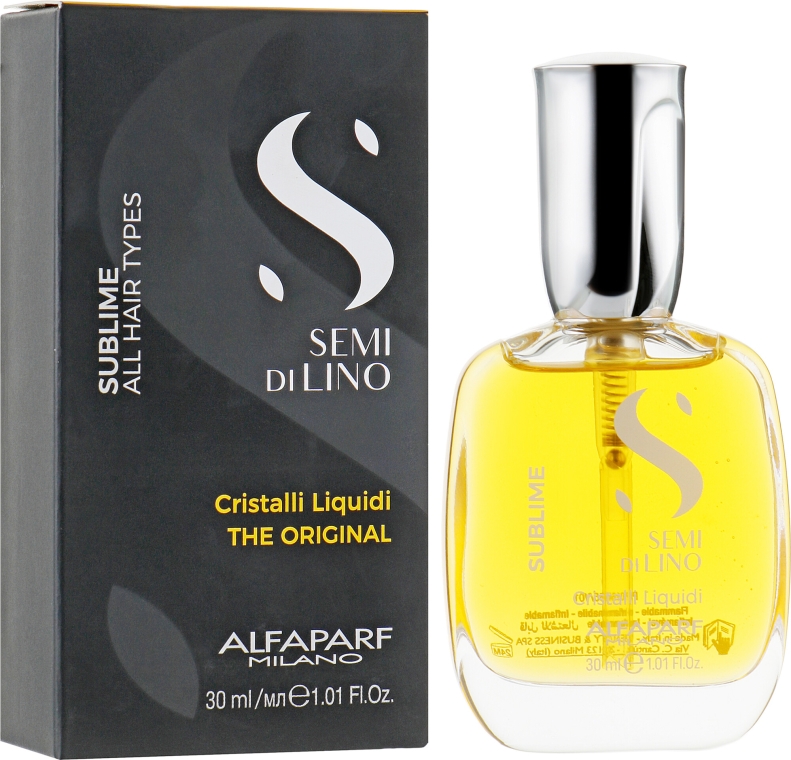 Nabłyszczające serum do włosów Płynne kryształki - Alfaparf Semi di Lino Sublime Cristalli Liquidi — фото N1