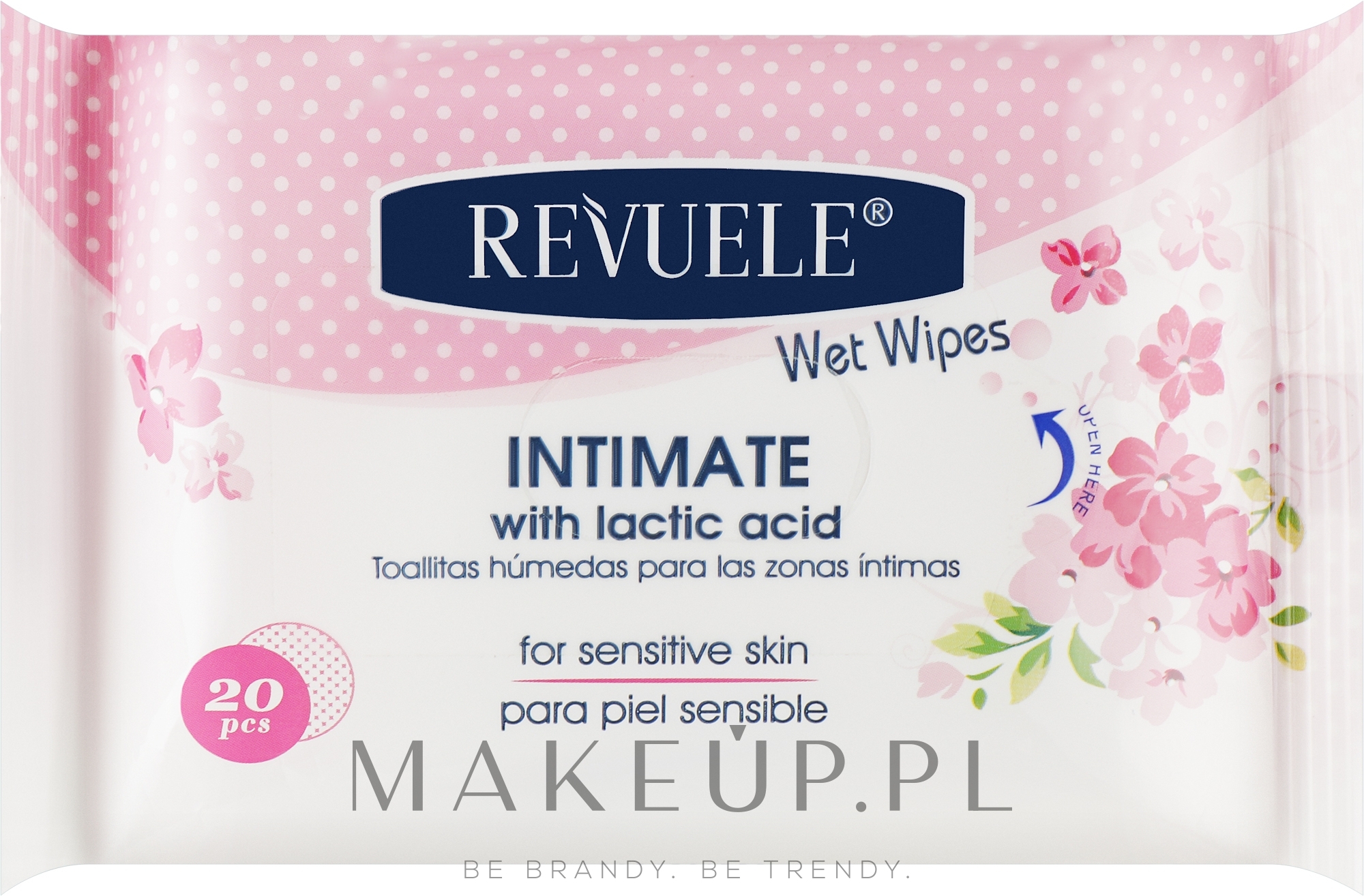 Hipoalergiczne chusteczki nawilżane do higieny intymnej - Revuele Hypoallergenic Intimate Wet Wipes — Zdjęcie 20 szt.