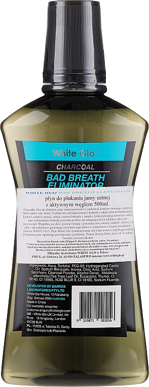 Płyn do płukania jamy ustnej zwalczający nieprzyjemny zapach - White Glo Charcoal Bad Breath Eliminator Mouthwash — Zdjęcie N2