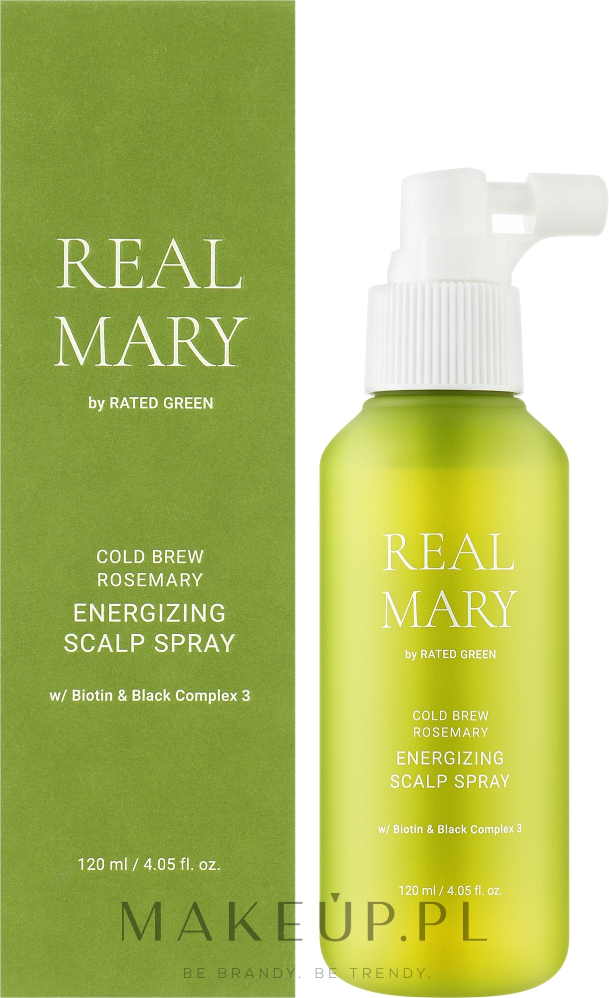 Energetyzujący spray do skóry głowy na bazie zimnego naparu z rozmarynu - Rated Green Real Mary Energizing Scalp Spray — Zdjęcie 120 ml
