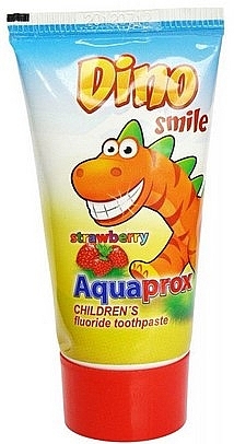 Pasta do zębów dla dzieci o smaku truskawkowym - Mattes Rebi-Dental Aqua Prox Dino Smile — Zdjęcie N1