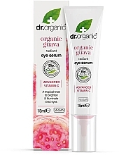 Kup PRZECENA! Rozświetlające serum do skóry wokół oczu - Dr Organic Guava Radiant Eye Serum *