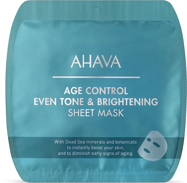 Rozjaśniająca maska przeciwstarzeniowa - Ahava Age Control Even Tone & Brightening Sheet Mask — Zdjęcie N1