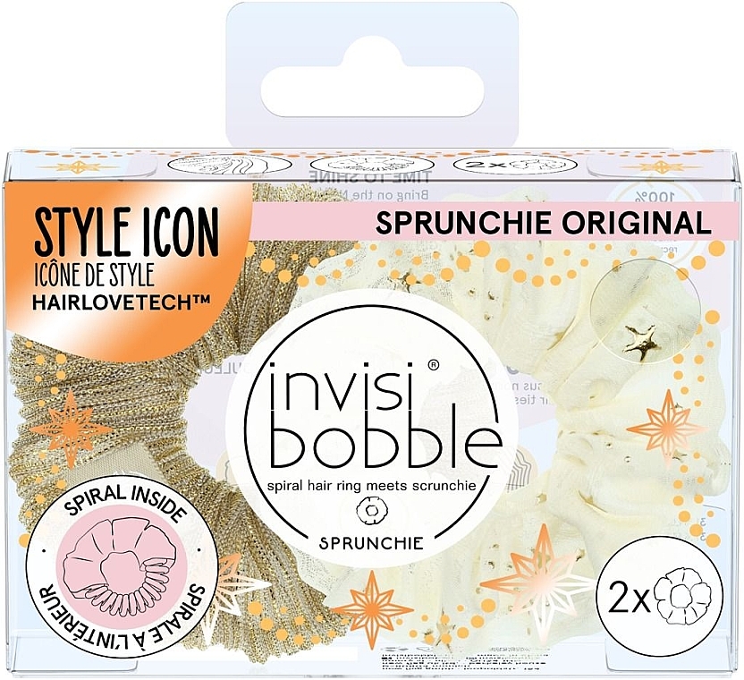 Elastyczna bransoletka do włosów - Invisibobble Sprunchie Time To Shine Bring On The Night — Zdjęcie N1
