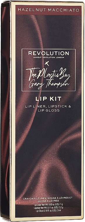 Zestaw - The Plastic Boy Lip Kit Hazelnut Macchiato (lip/pliner/1g + lip/gloss/3ml + lipstick/3.2g) — Zdjęcie N1