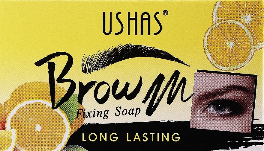 Mydło utrwalające brwi, cytryna - Ushas Brow Fixing Soap Long Lasting — Zdjęcie N2